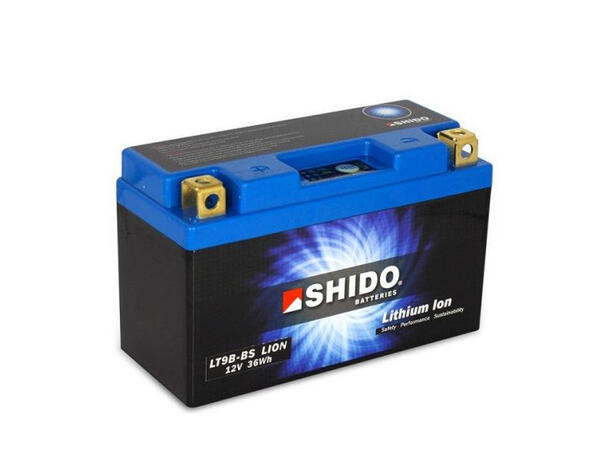 Shido LT9B-BS Lithium Batteri 12V, 3Ah, 36Wh, 150x65x106 